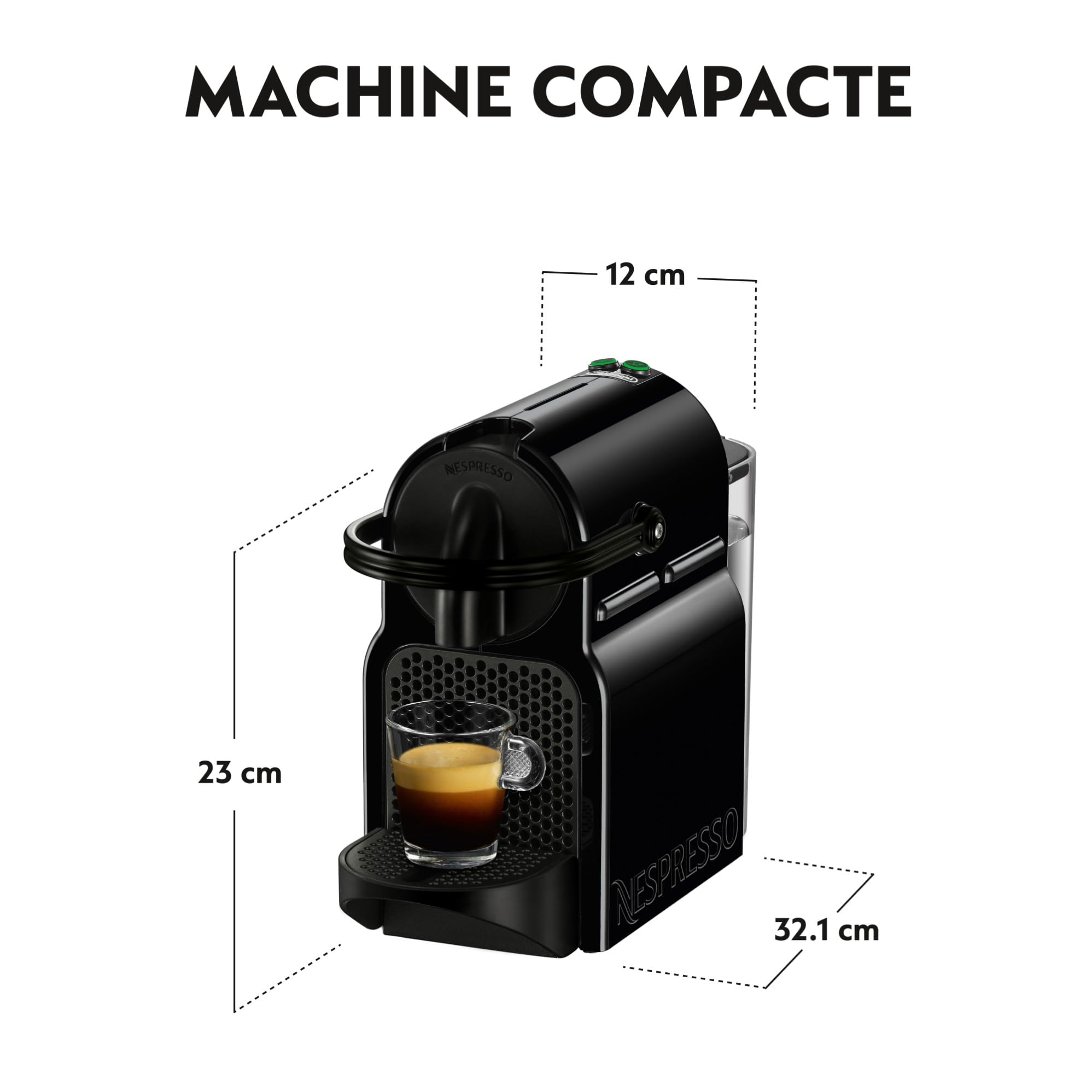 CafeLux Inissia, Machine à Café Automatique, Machine à Capsules pour une Seule Tasse