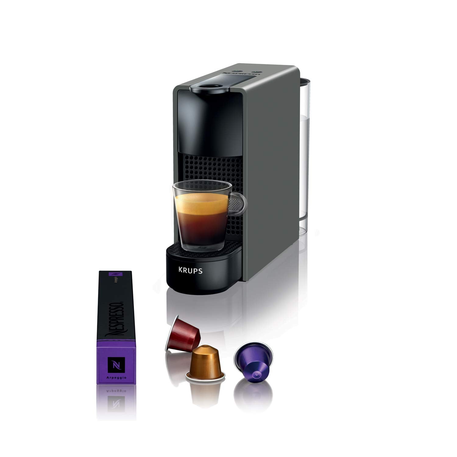 CafeLux Machine à Café Essenza Mini Gris Intense Cafetière