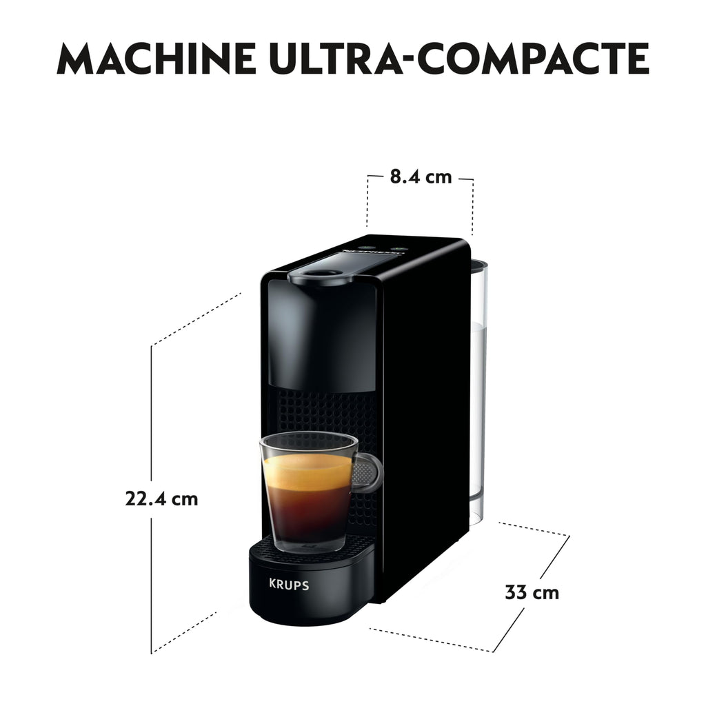 CafeLux Machine à Café Essenza Mini Noir Cafetière à Capsules