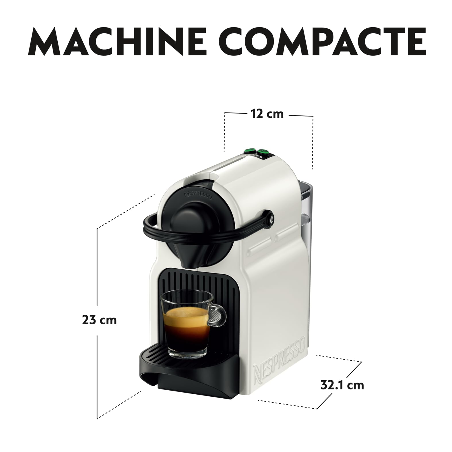 CafeLux Machine à Café Inissia Blanche Cafetière Espresso